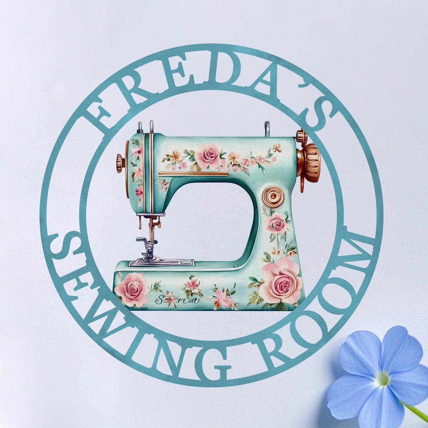 Custom Sewing Machine Sign,She Shed Craft Room Decor,Quilting Metal Sign,Metal Sewing Sign,Personalized Name Sign,Gifts for Mother Grandma