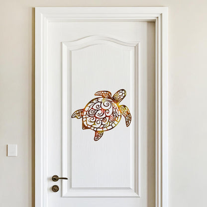 Metal Sea Turtle Wall Art,Sea Turtle Wall Decor,Turtle Metal Sign,Beach House Decor,Front Door Sign,Tropical Decor,Turtle Gift,Father‘s Day