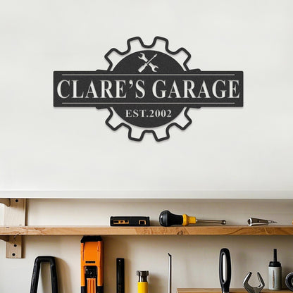 Gift for Men,Personalized Garage Metal Wall Art,Dad Man Cave,Workshop Decor,Garage Name Sign,Car Shop Decor,Mechanic Gifts,Fathers Day Gift