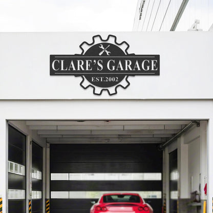 Gift for Men,Personalized Garage Metal Wall Art,Dad Man Cave,Workshop Decor,Garage Name Sign,Car Shop Decor,Mechanic Gifts,Fathers Day Gift