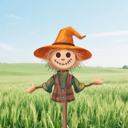 Scarecrow Garden Stake,Fall Decor,Front Porch Sign,Scarecrow Yard Art,Scarecrow Fall Stake,Autumn Outdoor Decoration,Lawn Stake,Garden Gift