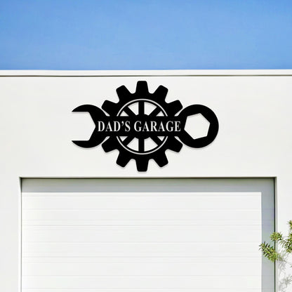 Personalized Garage Metal Wall Art,Dad Man Cave,Workshop Decor,Garage Name Sign,Car Shop Decor,Fathers Day Gift,Gift for Men