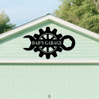 Personalized Garage Metal Wall Art,Dad Man Cave,Workshop Decor,Garage Name Sign,Car Shop Decor,Fathers Day Gift,Gift for Men