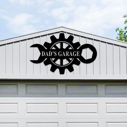 Personalized Garage Metal Wall Art,Dad Man Cave,Workshop Decor,Garage Name Sign,Car Shop Decor,Fathers Day Gift,Gift for Men