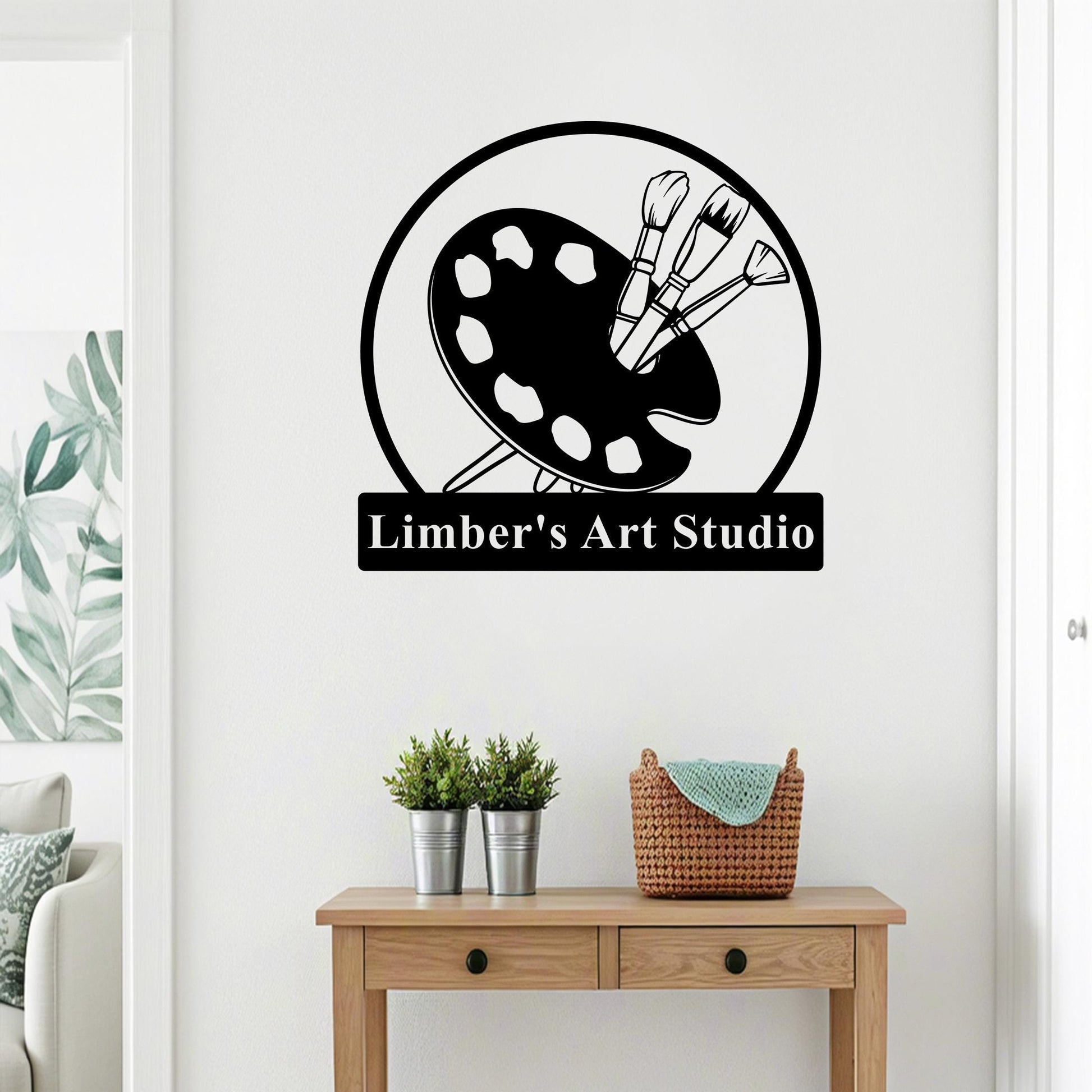 Personalized Painting Metal Sign, Custom Art Studio Sign, Artist Tools Sign, Painter Name Sign, Art Studio Decor, Drawing Lover Gift
