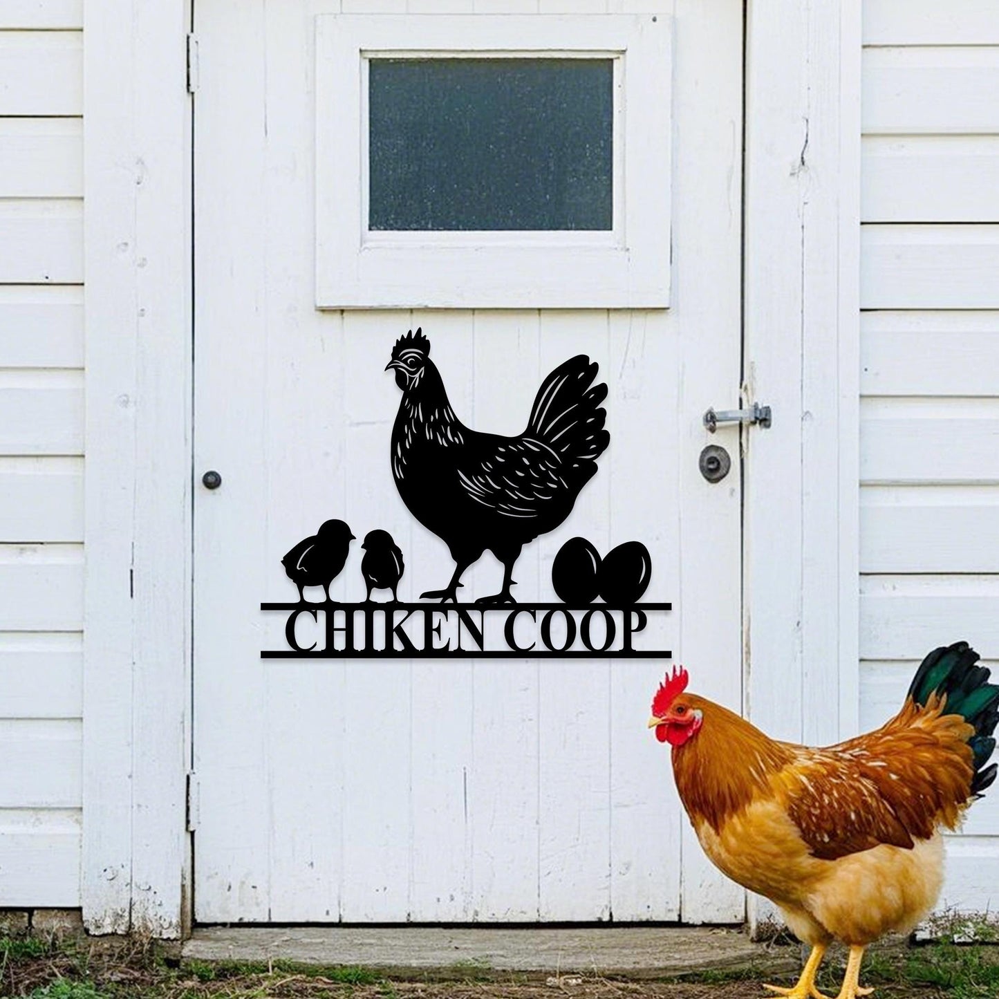 Farm Fresh Eggs Sign, Personalized Chicken Sign, Hen house sign, Custom Farm Sign, Chicken Coop Sign, Chicken Farm, Eggs Farmed Sign