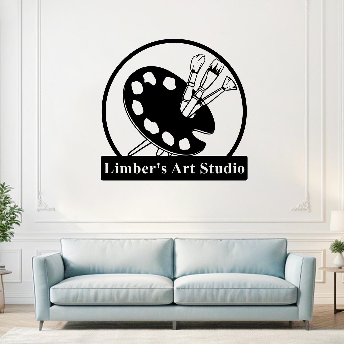 Personalized Painting Metal Sign, Custom Art Studio Sign, Artist Tools Sign, Painter Name Sign, Art Studio Decor, Drawing Lover Gift