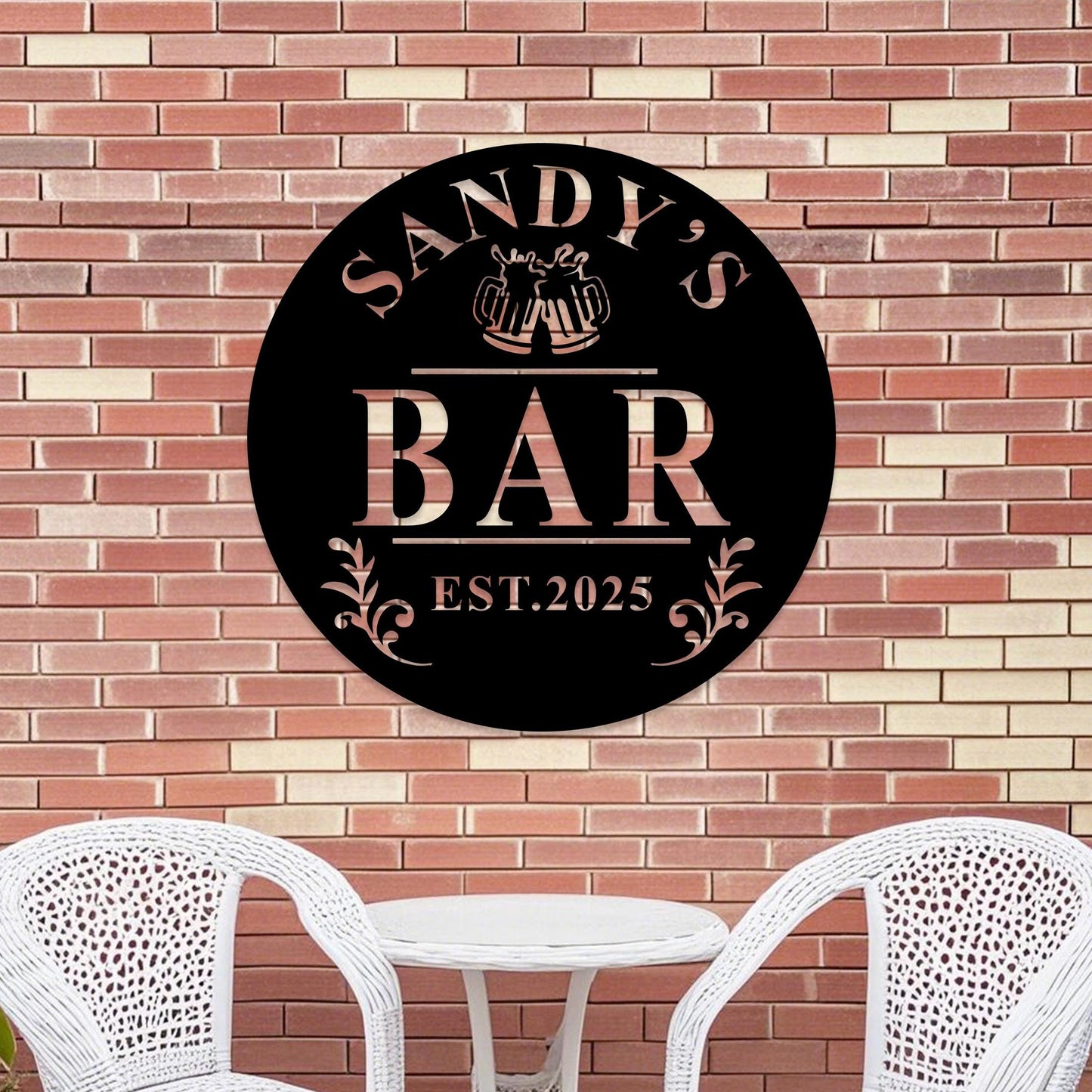 Personalized Pub Metal Sign,Custom Bar Name Sign,Whiskey Cocktail Tequila Bar Sign,Bar Metal Wall Art, Outdoor Patio Decor,Gift for Dad