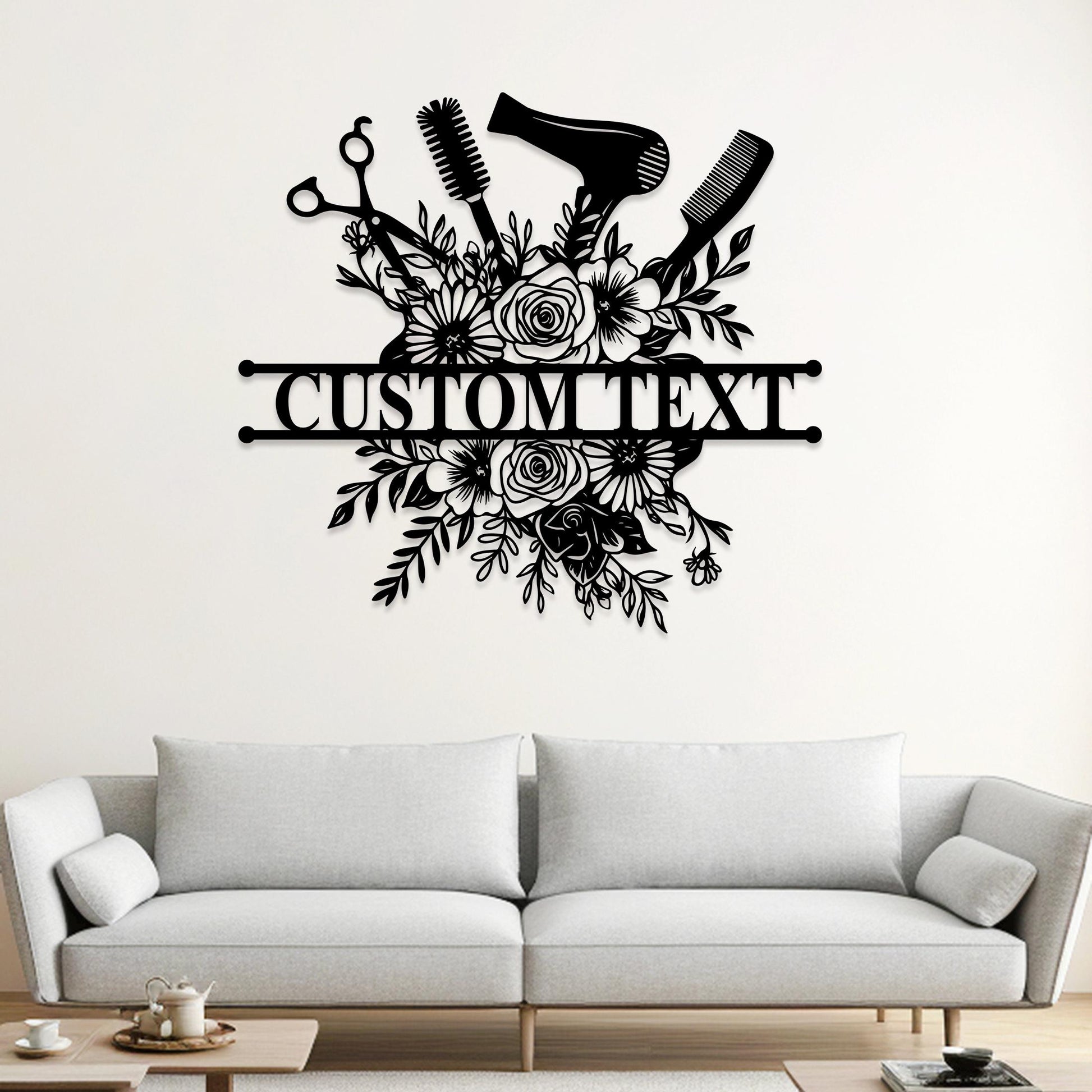 Custom Hair Salon Metal Sign, Personalized Salon Wall Decor, Hair Salon Sign, Salon Welcome Sign, Beauty Salon Wall Art, Hair Stylist Gift