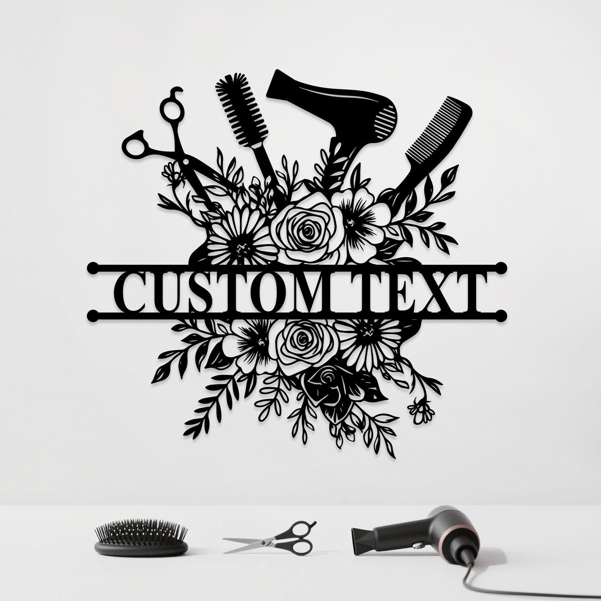 Custom Hair Salon Metal Sign, Personalized Salon Wall Decor, Hair Salon Sign, Salon Welcome Sign, Beauty Salon Wall Art, Hair Stylist Gift
