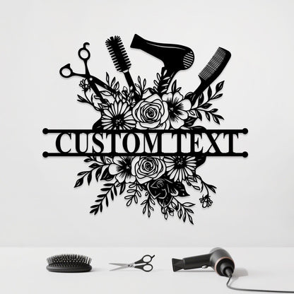 Custom Hair Salon Metal Sign, Personalized Salon Wall Decor, Hair Salon Sign, Salon Welcome Sign, Beauty Salon Wall Art, Hair Stylist Gift