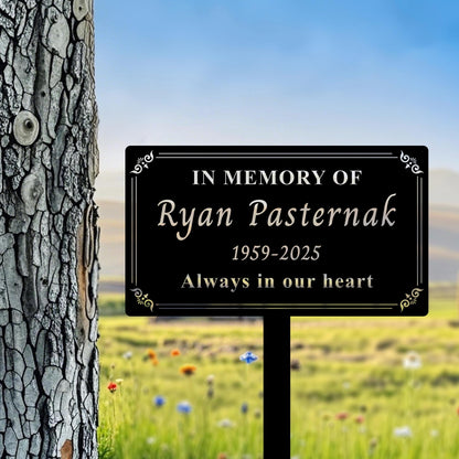 Personalized Memorial Tree Plaque,Metal Name Garden Grave Marker,Tree Memorial Sign,Tree Garden Sign ,Remembrance Plaque,Tree Plaque Marker