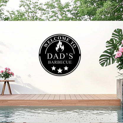 Personalized Metal Barbecue Wall Art, Custom BBQ Metal Sign, Barbecue Sign For Outdoor, Man Cave Sign, Grilling Gift For Dad,Patio Decor