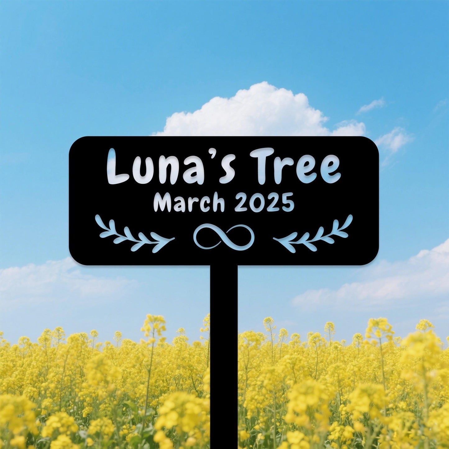 Personalized Memorial Tree Plaque With Stake,Custom Tree Metal Garden Marker,Tree Plaque Marker,Outdoor Tree Garden Sign,Metal Name Plate