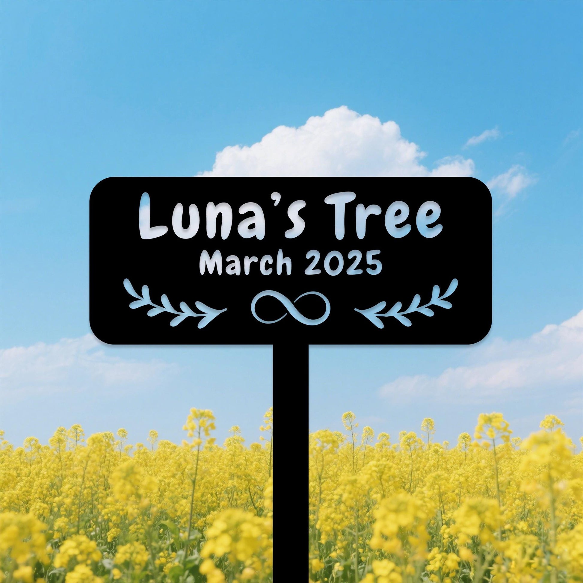 Personalized Memorial Tree Plaque With Stake,Custom Tree Metal Garden Marker,Tree Plaque Marker,Outdoor Tree Garden Sign,Metal Name Plate