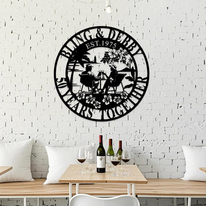 Custom 50th Anniversary Wedding Gift, Personalised 40 Years/Any Year Anniversary Sign, Wedding Anniversary Metal Wall Art, Gift For Parents