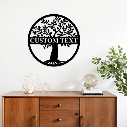 Personalized Tree of Life Metal Name Sign,Custom Tree of Life Wall Art,Tree of Life Family Name Sign,Tree of Life Wall Hanging,Outdoor Sign