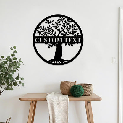 Personalized Tree of Life Metal Name Sign,Custom Tree of Life Wall Art,Tree of Life Family Name Sign,Tree of Life Wall Hanging,Outdoor Sign
