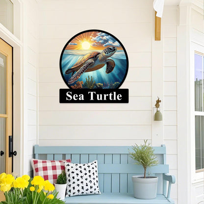 Custom Metal Sea Turtle,Personalized Sea Turtle Wall Art,Turtle Decor, Sea Turtle Wall Decor,Ocean Decor,Gifts For Turtle Lovers