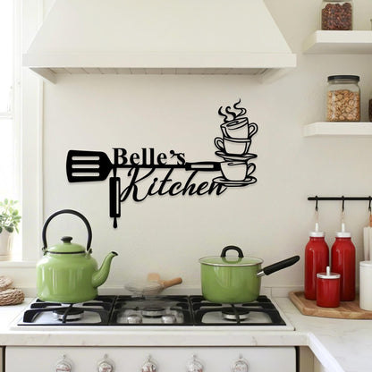 Custom Metal Kitchen Decor, Kitchen Wall Art, Kitchen Wall Decor,  Kitchen Gifts for Mom, Personalized Kitchen Name Sign, Housewarming Gift