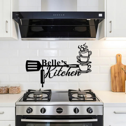 Custom Metal Kitchen Decor, Kitchen Wall Art, Kitchen Wall Decor,  Kitchen Gifts for Mom, Personalized Kitchen Name Sign, Housewarming Gift
