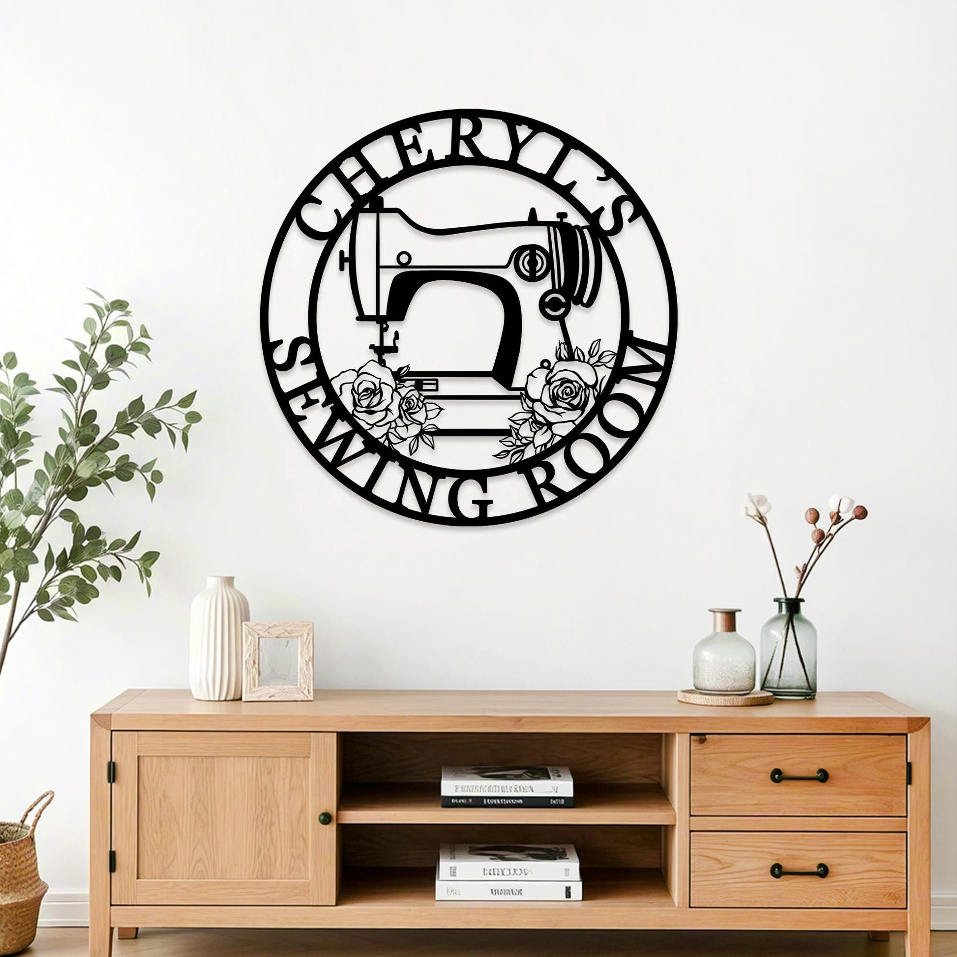 Personalized Sewing Machine Decor,Custom Sewing Machine Sign,She Shed Craft Room Decor,Quilting Metal Sign,Metal Sewing Sign,Gifts for Mom