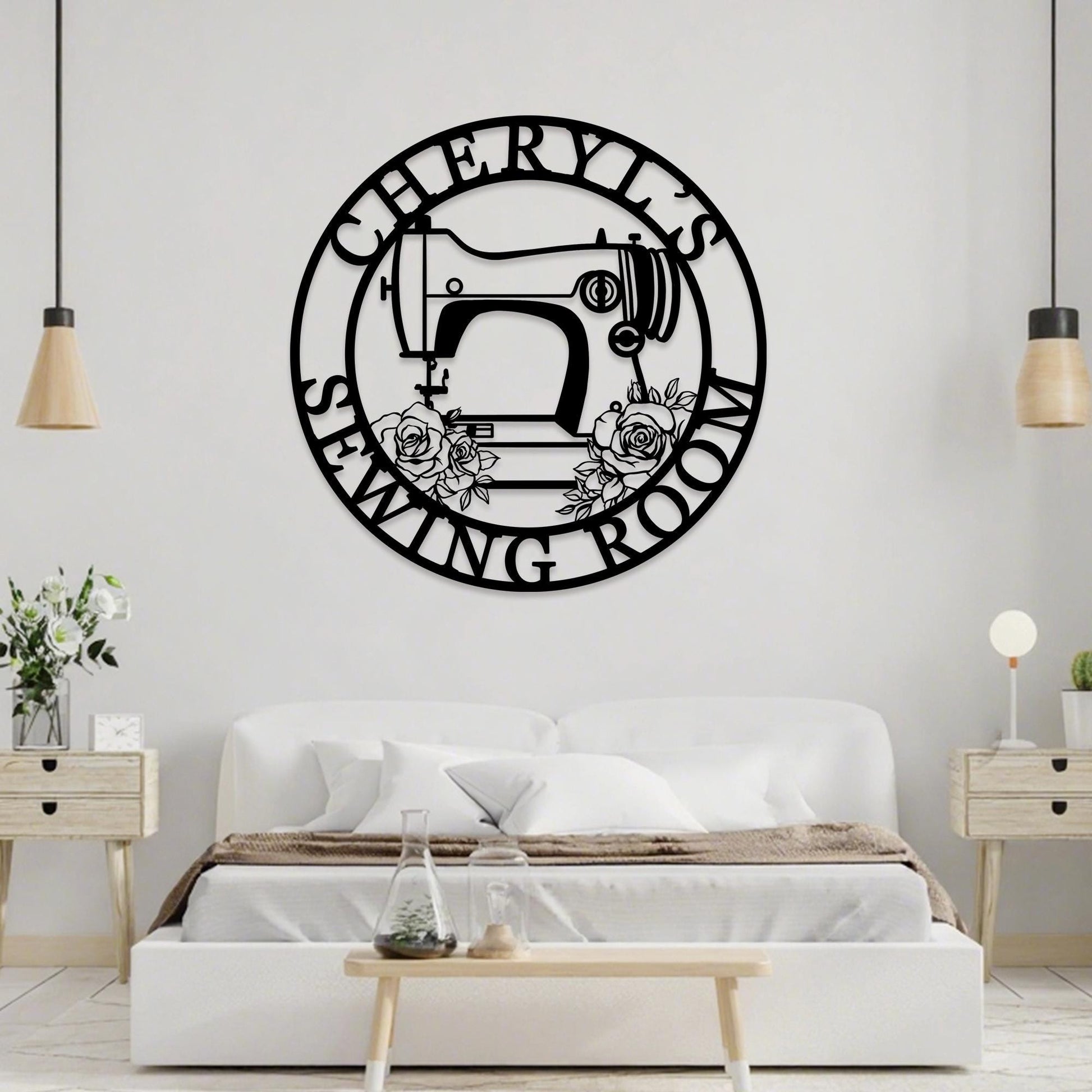 Personalized Sewing Machine Decor,Custom Sewing Machine Sign,She Shed Craft Room Decor,Quilting Metal Sign,Metal Sewing Sign,Gifts for Mom