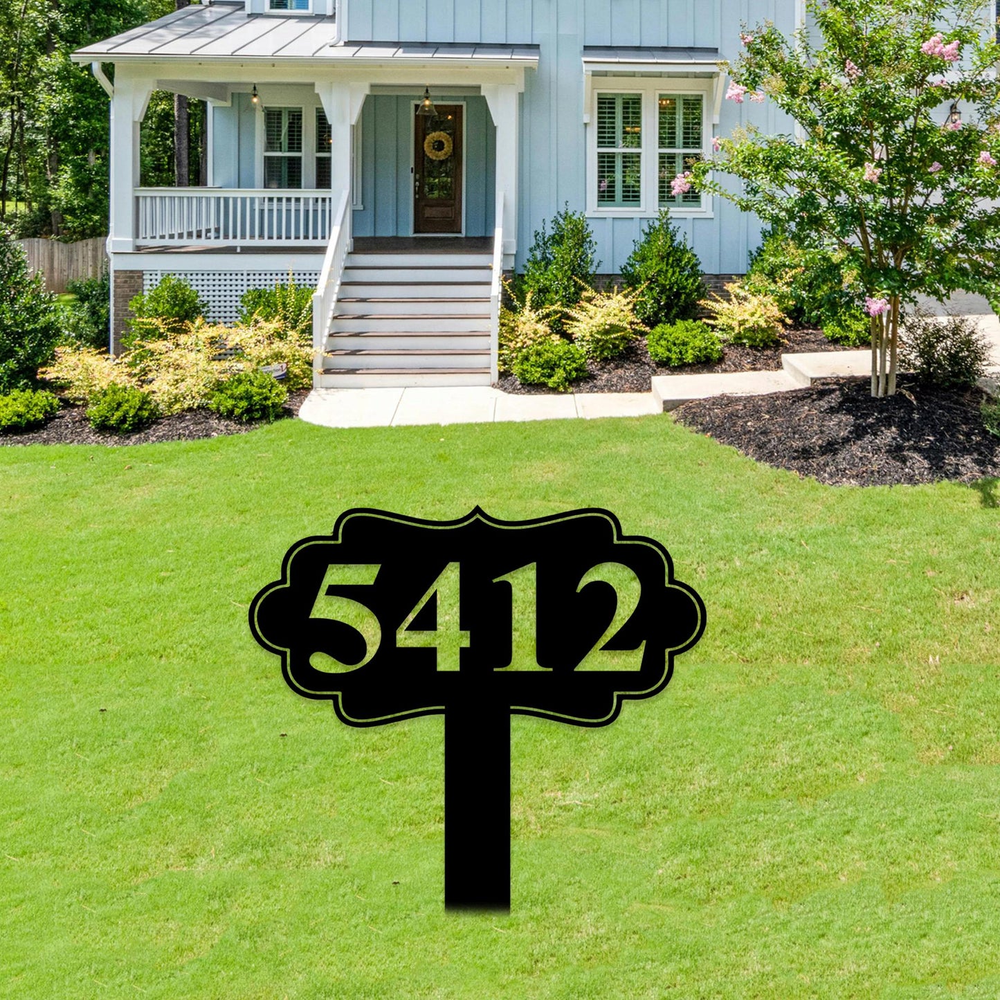 Personalized House Number Stake for Yard,Custom House Number Sign for Garden,Modern Address Sign, House Number Ground Sign,Housewarming Gift