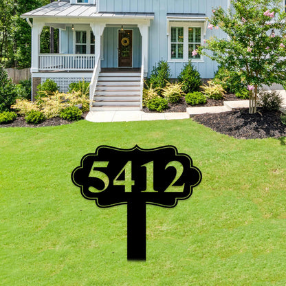 Personalized House Number Stake for Yard,Custom House Number Sign for Garden,Modern Address Sign, House Number Ground Sign,Housewarming Gift
