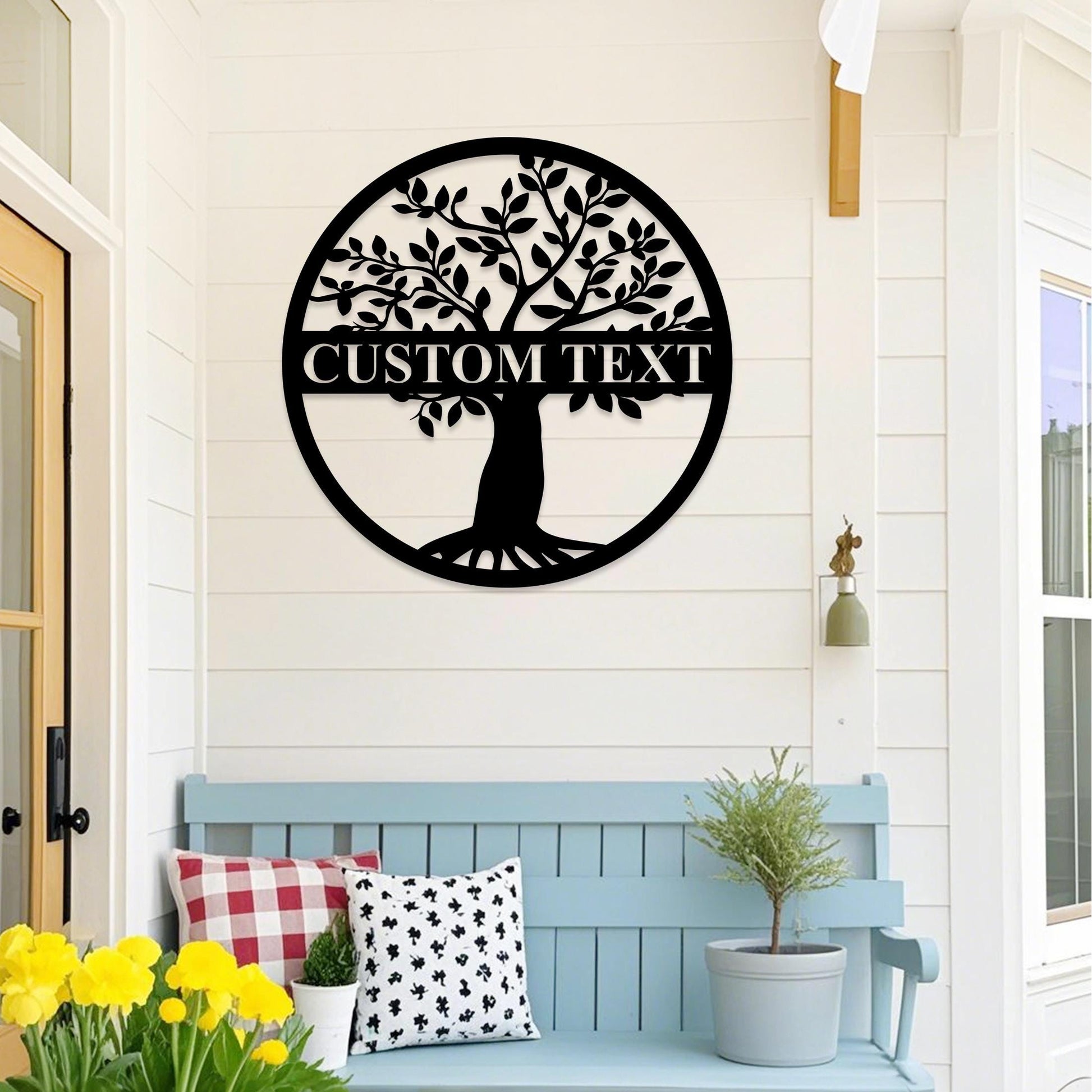 Personalized Tree of Life Metal Name Sign,Custom Tree of Life Wall Art,Tree of Life Family Name Sign,Tree of Life Wall Hanging,Outdoor Sign