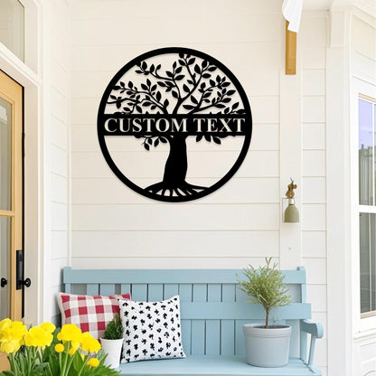 Personalized Tree of Life Metal Name Sign,Custom Tree of Life Wall Art,Tree of Life Family Name Sign,Tree of Life Wall Hanging,Outdoor Sign