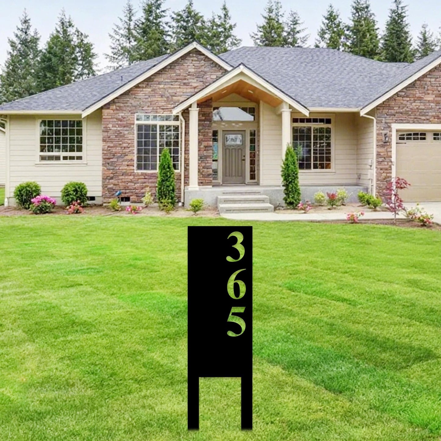 Metal Personalized Vertical Address Stakes, Custom House Numbers, Metal Address Sign, Modern Address Sign, Metal Modern Decor Numbers