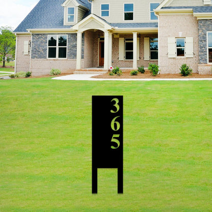 Metal Personalized Vertical Address Stakes, Custom House Numbers, Metal Address Sign, Modern Address Sign, Metal Modern Decor Numbers