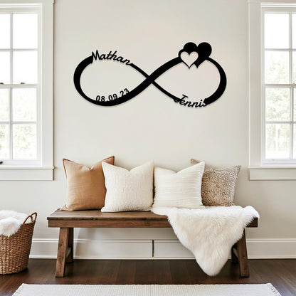 Personalized Engagement Gifts,Custom Infinity Love Sign,Infinity Name Sign,Newly Engaged Gift,Wedding Date Metal Sign,Bridal Shower Gift