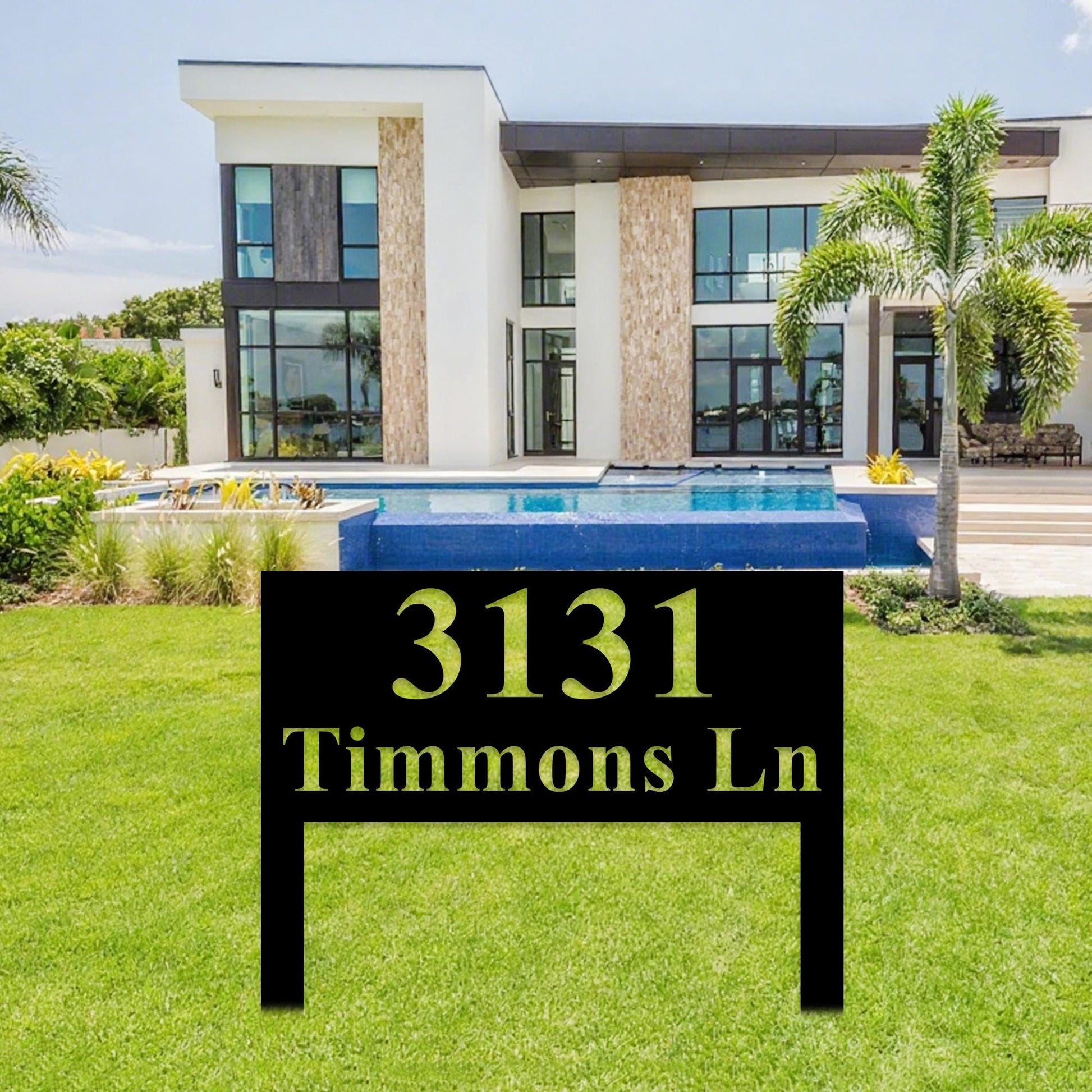 Mordern Metal House Number Stakes,Street Name House Number Sign,Metal Address Number Plaque, Address Sign House Numbers,Yard Address Sign