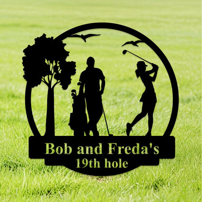 Golf Metal Sign Personalized, Golf Metal Wall Art, Golf Metal Sign, Golf Gift For Woman, Golf Gift For Man, Golf Couple Sign gift,Golf Gift