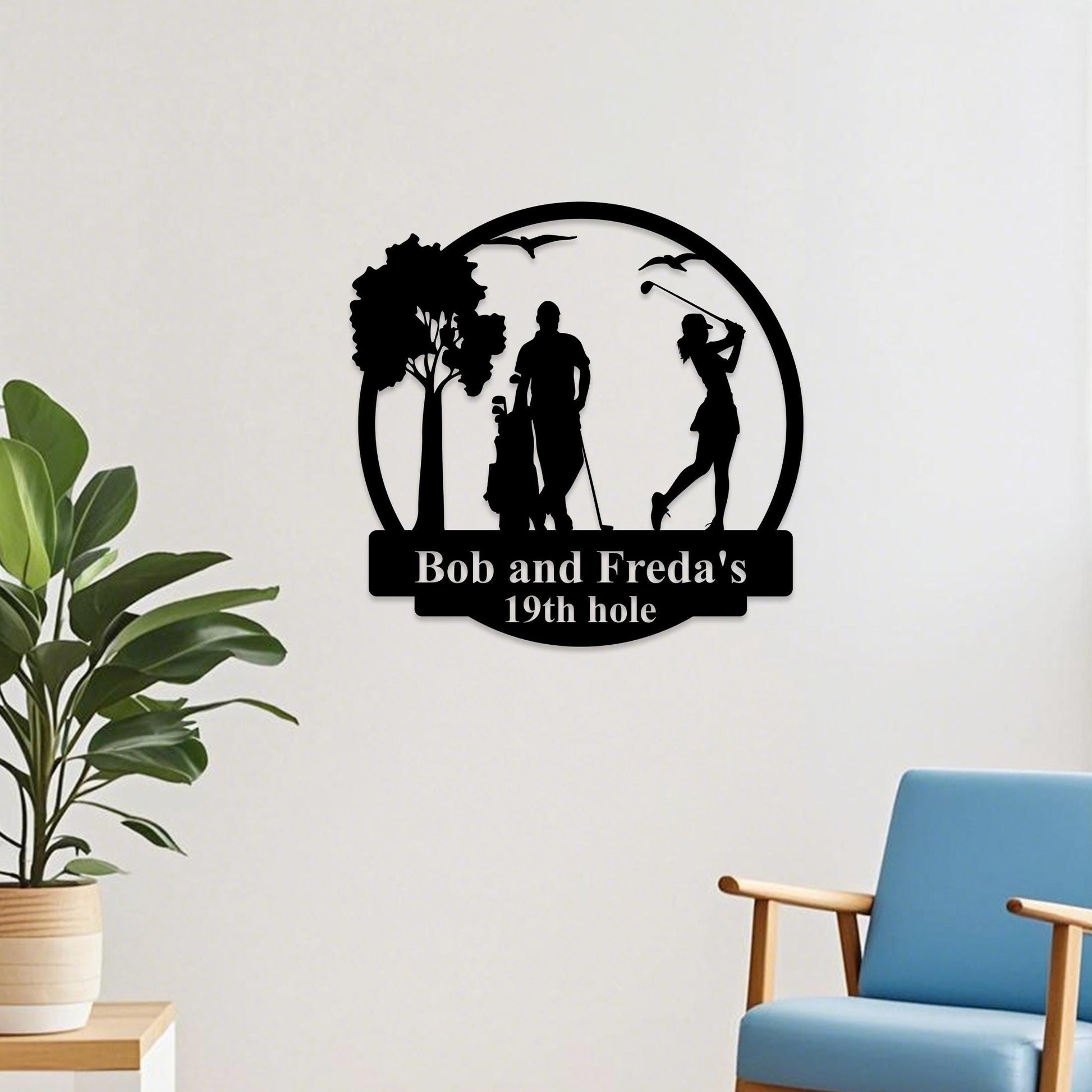 Golf Metal Sign Personalized, Golf Metal Wall Art, Golf Metal Sign, Golf Gift For Woman, Golf Gift For Man, Golf Couple Sign gift,Golf Gift