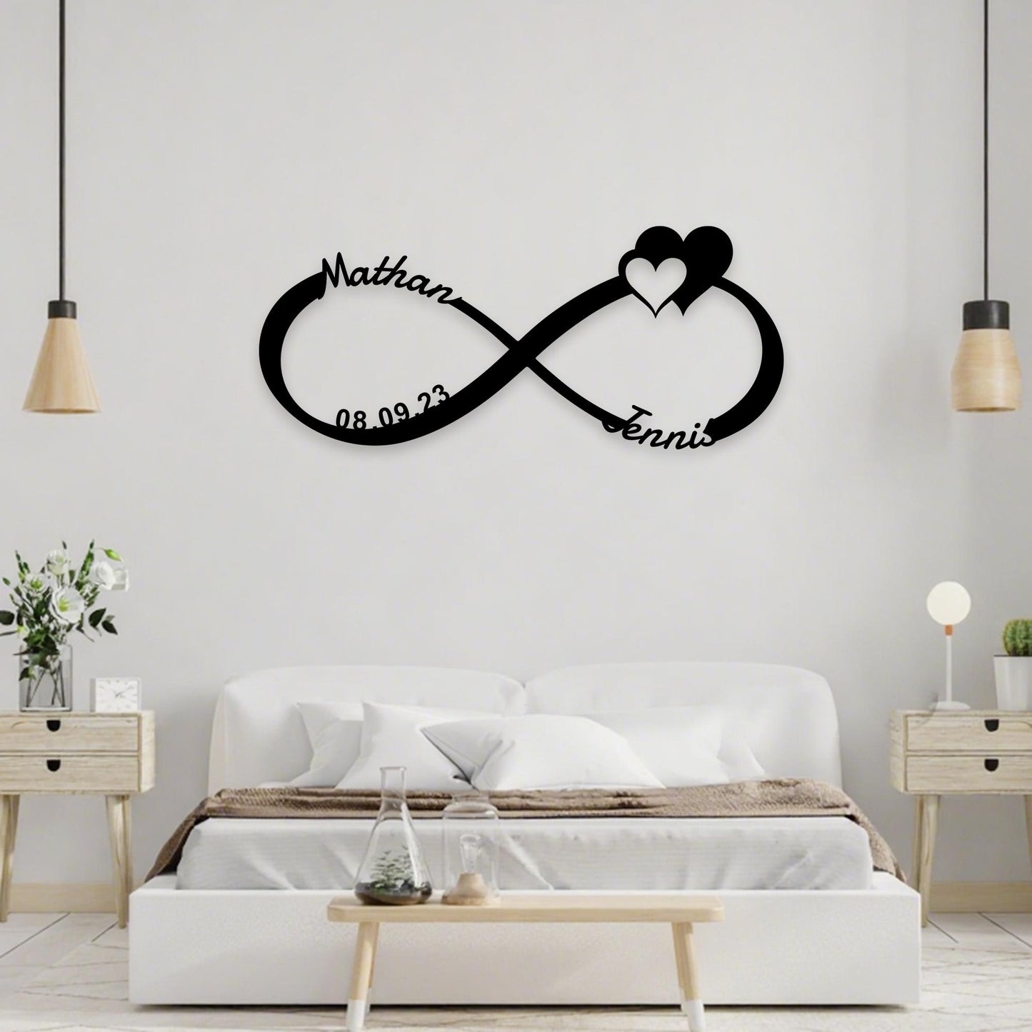 Personalized Engagement Gifts,Custom Infinity Love Sign,Infinity Name Sign,Newly Engaged Gift,Wedding Date Metal Sign,Bridal Shower Gift