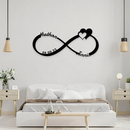 Personalized Engagement Gifts,Custom Infinity Love Sign,Infinity Name Sign,Newly Engaged Gift,Wedding Date Metal Sign,Bridal Shower Gift