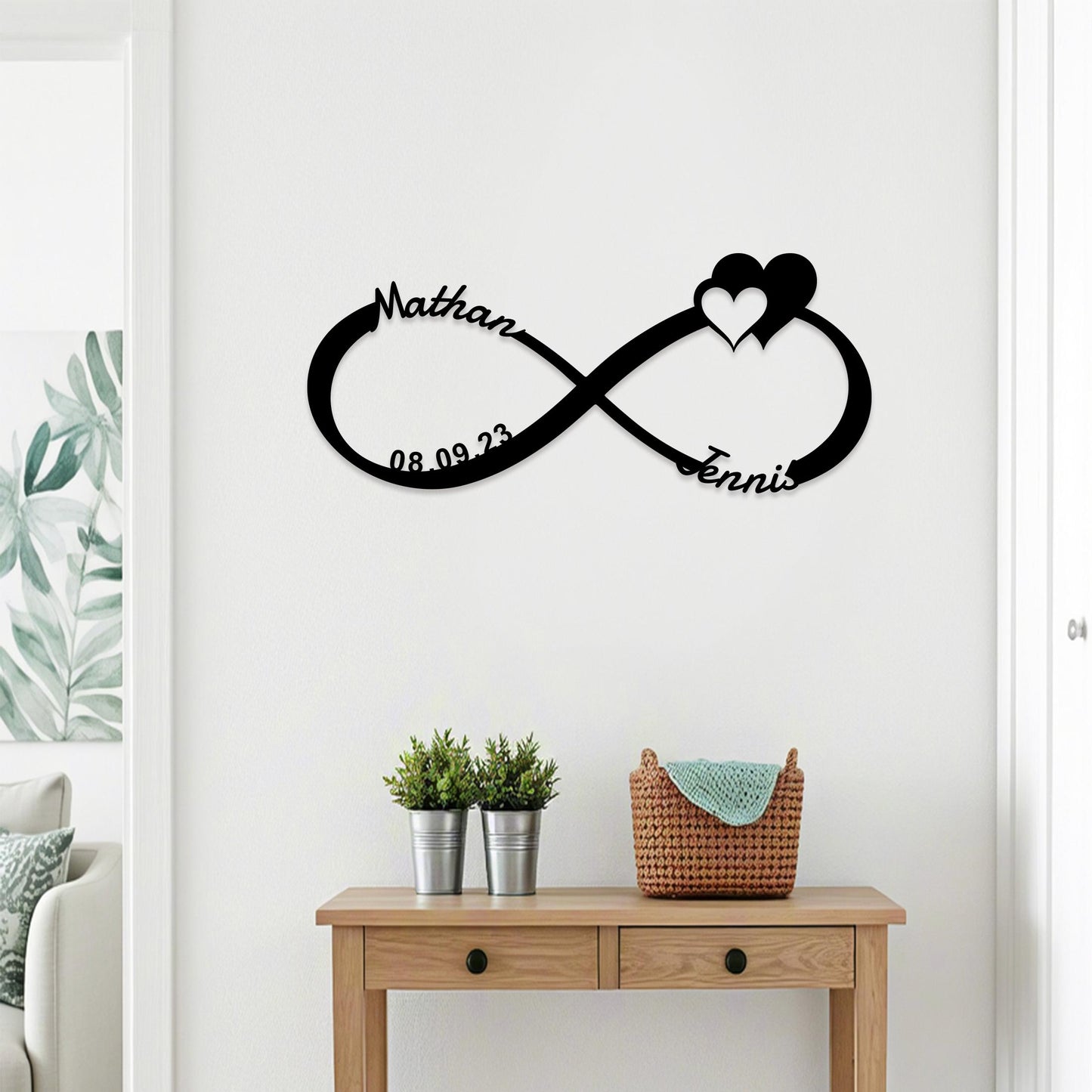 Personalized Engagement Gifts,Custom Infinity Love Sign,Infinity Name Sign,Newly Engaged Gift,Wedding Date Metal Sign,Bridal Shower Gift