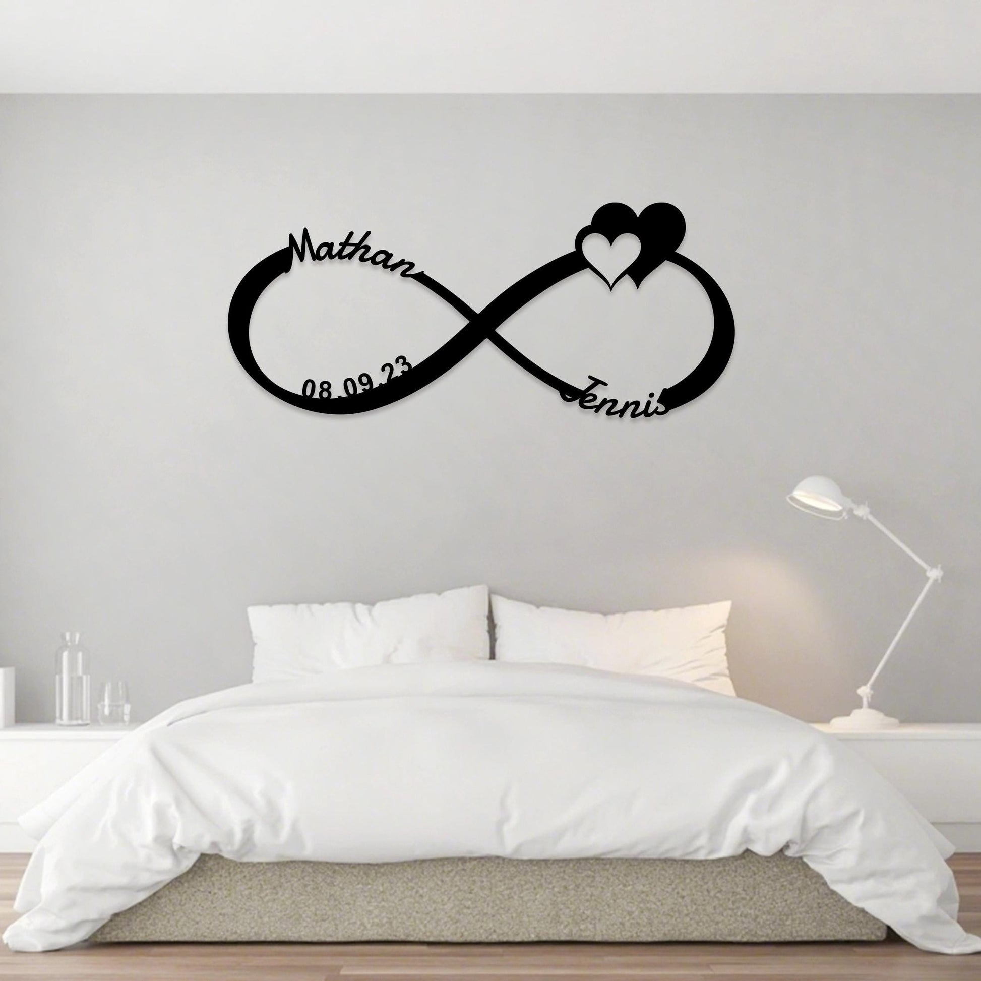 Personalized Engagement Gifts,Custom Infinity Love Sign,Infinity Name Sign,Newly Engaged Gift,Wedding Date Metal Sign,Bridal Shower Gift