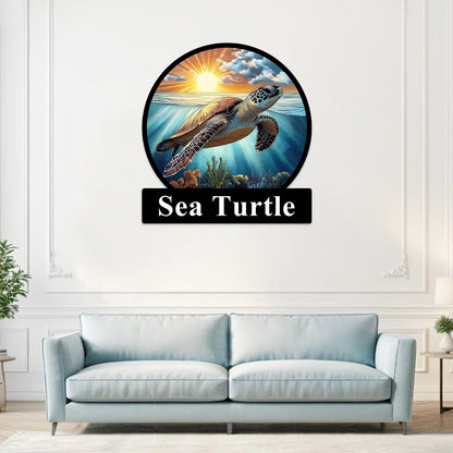 Custom Metal Sea Turtle,Personalized Sea Turtle Wall Art,Turtle Decor, Sea Turtle Wall Decor,Ocean Decor,Gifts For Turtle Lovers