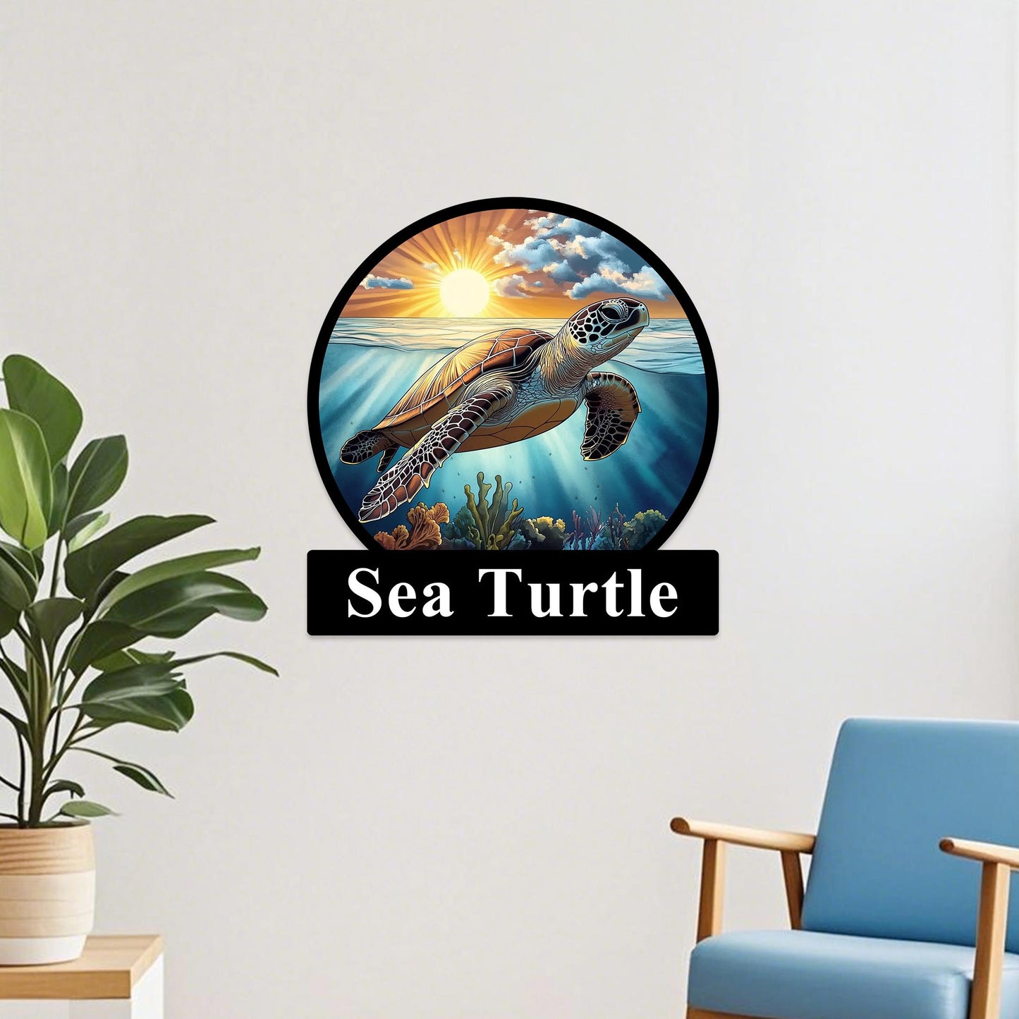 Custom Metal Sea Turtle,Personalized Sea Turtle Wall Art,Turtle Decor, Sea Turtle Wall Decor,Ocean Decor,Gifts For Turtle Lovers