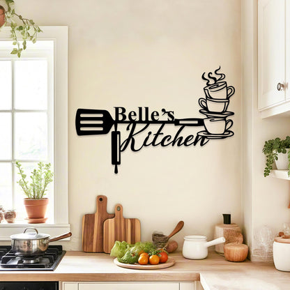 Custom Metal Kitchen Decor, Kitchen Wall Art, Kitchen Wall Decor,  Kitchen Gifts for Mom, Personalized Kitchen Name Sign, Housewarming Gift