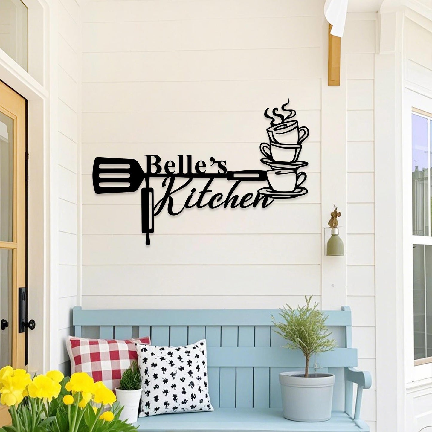 Custom Metal Kitchen Decor, Kitchen Wall Art, Kitchen Wall Decor,  Kitchen Gifts for Mom, Personalized Kitchen Name Sign, Housewarming Gift