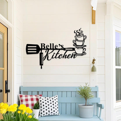 Custom Metal Kitchen Decor, Kitchen Wall Art, Kitchen Wall Decor,  Kitchen Gifts for Mom, Personalized Kitchen Name Sign, Housewarming Gift