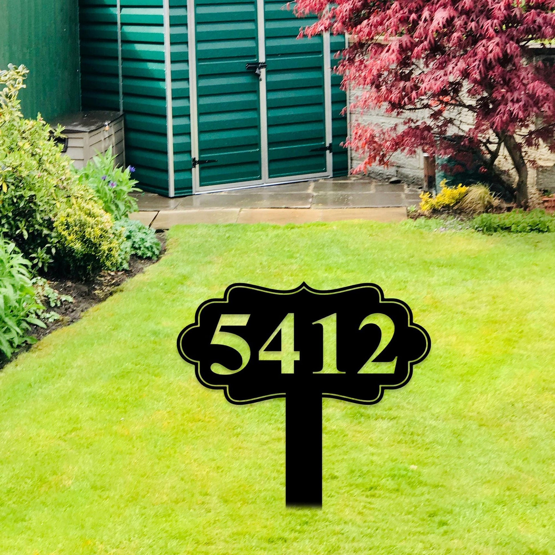 Personalized House Number Stake for Yard,Custom House Number Sign for Garden,Modern Address Sign, House Number Ground Sign,Housewarming Gift