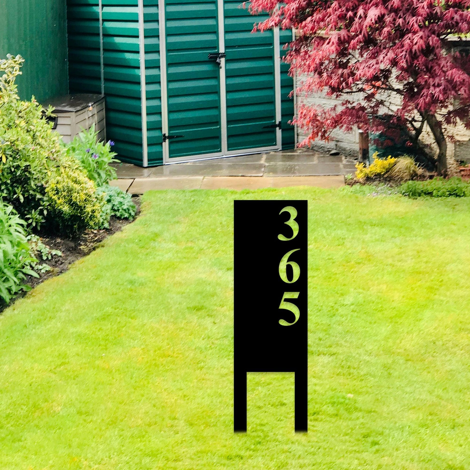 Metal Personalized Vertical Address Stakes, Custom House Numbers, Metal Address Sign, Modern Address Sign, Metal Modern Decor Numbers