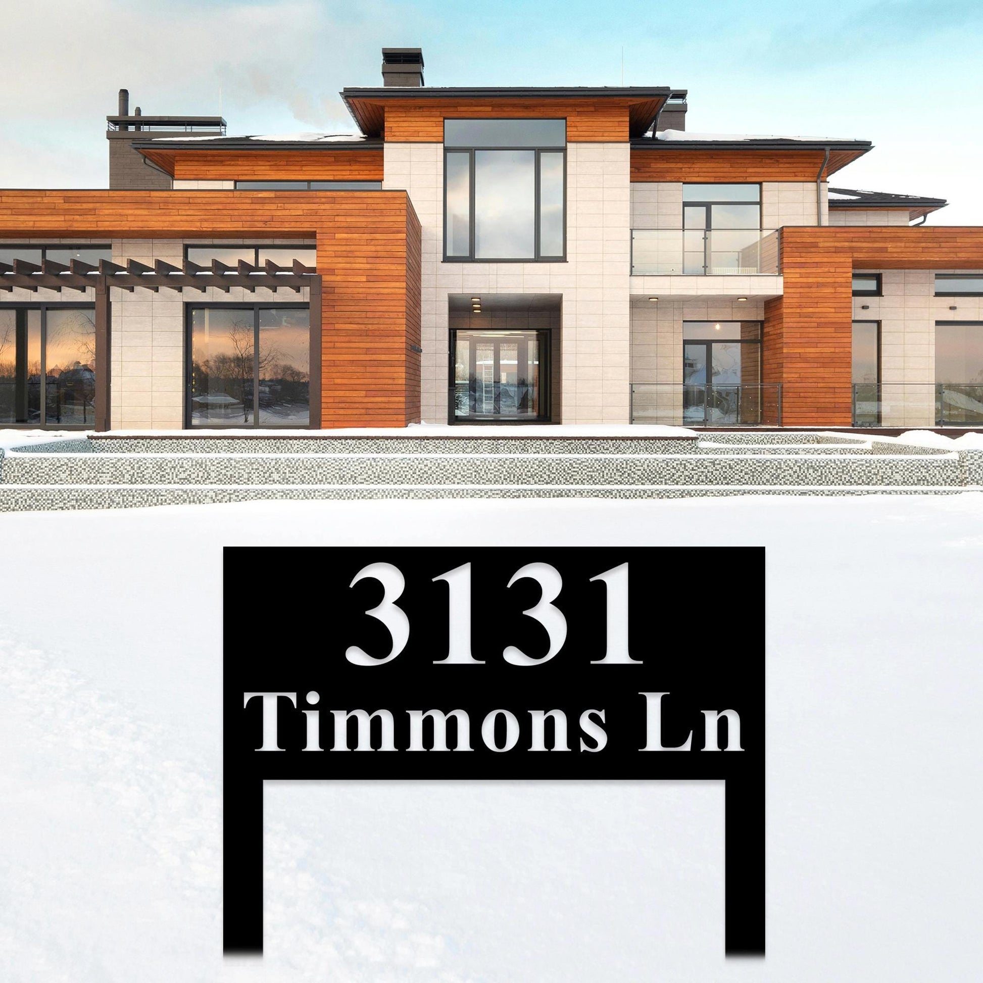 Mordern Metal House Number Stakes,Street Name House Number Sign,Metal Address Number Plaque, Address Sign House Numbers,Yard Address Sign