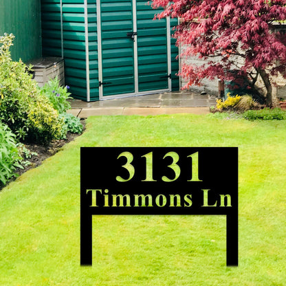Mordern Metal House Number Stakes,Street Name House Number Sign,Metal Address Number Plaque, Address Sign House Numbers,Yard Address Sign
